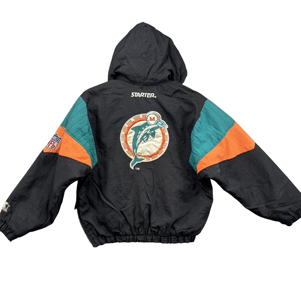 STARTER Black and Teal Bomber Jacket